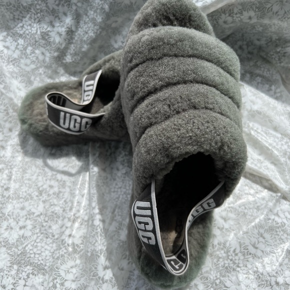 UGG Fluff Yeah Slide Charcoal size 8 - Picture 3 of 16